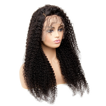 Load image into Gallery viewer, deep curly silk top human hair wig with 13x4 lace front-شعر مستعار بشري عميق مجعد من الحرير مع دانتيل أمامي 13x4