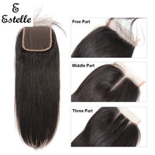 Load image into Gallery viewer, Hand Made Straight Human Hair Lace Closure 4*4 -صنع يدوي مستقيم شعر بشري إغلاق الدانتيل 4 * 4