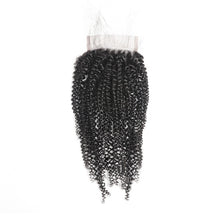 Load image into Gallery viewer, Hand Made Afro Curly Human Hair Lace Closure 4*4-إغلاق الدانتيل شعر أفرو مجعد يدوي الصنع 4 * 4