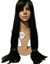 Load image into Gallery viewer, Human Hair Straight Wig with Fringe.شعر مستعار مستقيم الشعر البشري مع هامش.