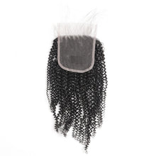 Load image into Gallery viewer, Hand Made Afro Curly Human Hair Lace Closure 4*4-إغلاق الدانتيل شعر أفرو مجعد يدوي الصنع 4 * 4