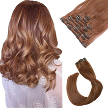 Load image into Gallery viewer, Clip In Human Remy Hair Extensions ,Double Weft, 100g 7 Pcs