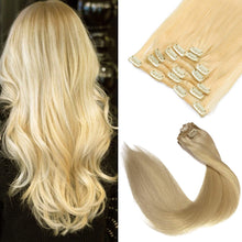 Load image into Gallery viewer, Clip In Human Remy Hair Extensions ,Double Weft, 100g 7 Pcs