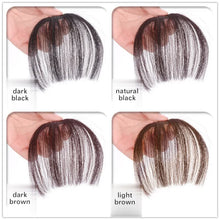 Load image into Gallery viewer, Wispy Human Hair Clip In Air Bangs, Extensions for Women Fake Air Bangs-مشبك شعر بشري ناعم في الانفجارات الهوائية ، وصلات شعر مزيفة للنساء