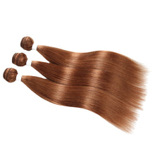 Load image into Gallery viewer, Clip In Remy Human Hair Extension , Silky Straight Weft, Brown color30-مقطع في وصلات شعر ريمي بشري ، لحمة مستقيمة حريري ، لون بني 30