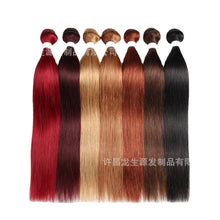 Load image into Gallery viewer, Clip In Remy Human Hair Extension , Silky Straight Weft, Brown color30-مقطع في وصلات شعر ريمي بشري ، لحمة مستقيمة حريري ، لون بني 30