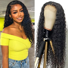 Load image into Gallery viewer, Human Hair water wave Wigs with 13x4 Front Lace -شعر مستعار مموج بشعر طبيعي مع دانتيل أمامي 13x4