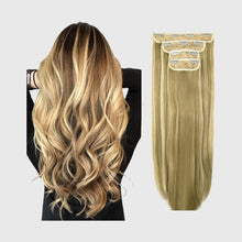 Load image into Gallery viewer, Estelle Clip in Hair Extensions 4Pcs 11Clips Curly Wavy Thick Full Head Double Weft Clip on Synthetic Hair Extension وصلات شعر Estelle Clip في وصلات الشعر 4 قطعة 11 مشابك مموجة ومموجة سميكة كاملة الرأس بمشبك مزدوج اللحمة على وصلات الشعر الاصطناعية