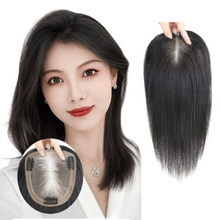 Load image into Gallery viewer, Full Human Hair Silk Base Topper -Lightweight &amp; Breathable , Natural-Looking, Realistic Comfort for Everyday Wear
