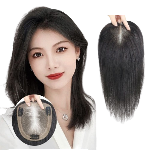 Full Human Hair Silk Base Topper -Lightweight & Breathable , Natural-Looking, Realistic Comfort for Everyday Wear