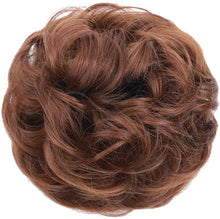 Load image into Gallery viewer, Eestelle messyBun Scrunchie with Elastic Rubber Band Ponytail Hair Extensions Updo Chignon Donut Ponytail Hairpiece Synthetic Tousled Hair for Women (nature balck2)
