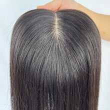 Load image into Gallery viewer, Full Human Hair Silk Base Topper -Lightweight &amp; Breathable , Natural-Looking, Realistic Comfort for Everyday Wear
