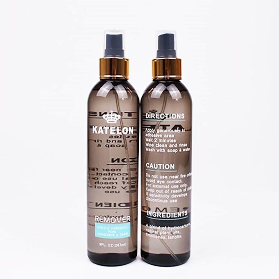 Katelon Tape in Extension ,Wig Adhesive  Remover , Fast Acting  Remover(267ml, Katelon remover)-(267 مل، مزيل طلاء الأظافر من كاتلون)مزيل غراء الشعر المستعار، مزيل غراء وصلات الشعر، مزيل غراء الشريط اللاصق في الدانتيل