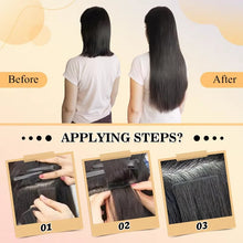 Load image into Gallery viewer, Hand Woven Invisible Seamless Human Hair  Tape In Extension  Nature Black   شريط شعر بشري غير ملحوم وغير مرئي منسوج يدويًا في امتداد طبيعي أسود
