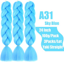 Load image into Gallery viewer, e estelle African braids Hair Extension,Crochet Braiding Hair Extensions Synthetic Braiding Hair High Temperature Synthetic Fiber Yaki Jumbo Braiding Hair (color #2513B, 3pcs)
