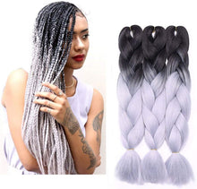 Load image into Gallery viewer, e estelle African braids Hair Extension,Crochet Braiding Hair Extensions Synthetic Braiding Hair High Temperature Synthetic Fiber Yaki Jumbo Braiding Hair (color #2513B, 3pcs)
