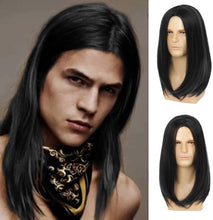 Load image into Gallery viewer, Men&#39;s long Wigs  Synthetic  ,FiberFull Wigs-باروكات رجالية طويلة مصنوعة من الألياف الصناعية
