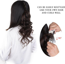 Load image into Gallery viewer, Clip On Nature Hair Extensions Straight  Black 75g 4 Pieces 10 Clips -وصلات شعر طبيعية قابلة للقص، لون أسود مستقيم، 75 جم، 4 قطع، 10 مشابك
