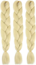 Load image into Gallery viewer, e estelle African braids Hair Extension,Crochet Braiding Hair Extensions Synthetic Braiding Hair High Temperature Synthetic Fiber Yaki Jumbo Braiding Hair (color #2513B, 3pcs)
