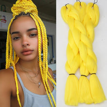 Load image into Gallery viewer, e estelle African braids Hair Extension,Crochet Braiding Hair Extensions Synthetic Braiding Hair High Temperature Synthetic Fiber Yaki Jumbo Braiding Hair (color #2513B, 3pcs)
