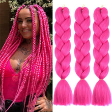 Load image into Gallery viewer, e estelle African braids Hair Extension,Crochet Braiding Hair Extensions Synthetic Braiding Hair High Temperature Synthetic Fiber Yaki Jumbo Braiding Hair (color #2513B, 3pcs)
