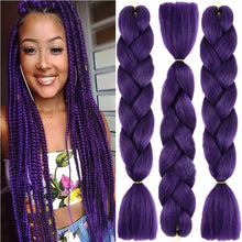 Load image into Gallery viewer, e estelle African braids Hair Extension,Crochet Braiding Hair Extensions Synthetic Braiding Hair High Temperature Synthetic Fiber Yaki Jumbo Braiding Hair (color #2513B, 3pcs)
