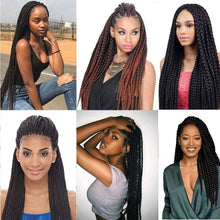 Load image into Gallery viewer, e estelle Braid Stretched Hair Extension Braiding Hair Braid Professional Hair Yaki Synthetic Hair 26 Inch (4pcs/park, black)
