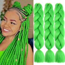 Load image into Gallery viewer, e estelle African braids Hair Extension,Crochet Braiding Hair Extensions Synthetic Braiding Hair High Temperature Synthetic Fiber Yaki Jumbo Braiding Hair (color #2513B, 3pcs)
