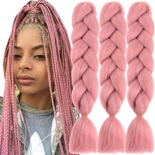 Load image into Gallery viewer, e estelle African braids Hair Extension,Crochet Braiding Hair Extensions Synthetic Braiding Hair High Temperature Synthetic Fiber Yaki Jumbo Braiding Hair (color #2513B, 3pcs)
