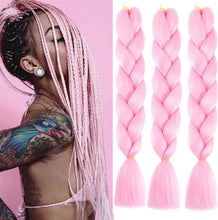 Load image into Gallery viewer, e estelle African braids Hair Extension,Crochet Braiding Hair Extensions Synthetic Braiding Hair High Temperature Synthetic Fiber Yaki Jumbo Braiding Hair (color #2513B, 3pcs)
