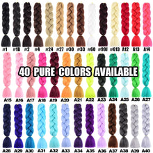 Load image into Gallery viewer, e estelle African braids Hair Extension,Crochet Braiding Hair Extensions Synthetic Braiding Hair High Temperature Synthetic Fiber Yaki Jumbo Braiding Hair (color #2513B, 3pcs)
