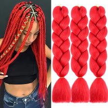 Load image into Gallery viewer, e estelle African braids Hair Extension,Crochet Braiding Hair Extensions Synthetic Braiding Hair High Temperature Synthetic Fiber Yaki Jumbo Braiding Hair (color #2513B, 3pcs)
