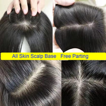 Load image into Gallery viewer, Full Human Hair Silk Base Topper -Lightweight &amp; Breathable , Natural-Looking, Realistic Comfort for Everyday Wear
