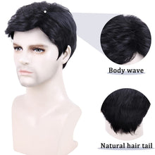 Load image into Gallery viewer, Estelle Men Wigs Natural Men&#39;s Short Hair Wig Micro Curly Wigs Hair Wig Estelle الرجال الباروكات الطبيعية قصيرة شعر مستعار شعر مستعار مايكرو مجعد الباروكات
