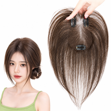 Load image into Gallery viewer, Full Lace Clip-in Topper for Women, Undetectable Swiss Lace Hairpiece with Raw-Cut Invisible Edge, 3D Voluminous Root Lift &amp; Natural Baby Hairline, Glueless &amp; Ready to Wear
