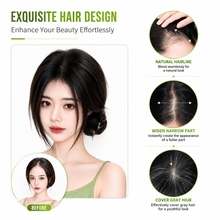 Load image into Gallery viewer, Full Lace Clip-in Topper for Women, Undetectable Swiss Lace Hairpiece with Raw-Cut Invisible Edge, 3D Voluminous Root Lift &amp; Natural Baby Hairline, Glueless &amp; Ready to Wear
