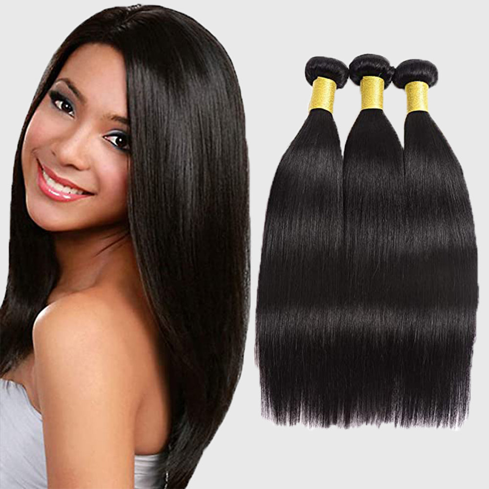 12A  Double Drawn Virgin straight hair extensionتمديد الشعر البكر
