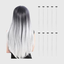Load image into Gallery viewer, 10PCS Colored Clip in Hair Extensions 20&#39;&#39; Colorful Straight Hair Extensions Clip in for Women and Kids Multi-Colors Party Highlights Streak Synthetic Hairpieces Wonderful Rainbow Colors（J+5）%
