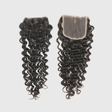 Load image into Gallery viewer, Hand Made Deep Wave  Human Hair  Lace  Closure 4*4-يدوية عميقة موجة شعر بشري إغلاق الدانتيل 4 * 4
