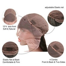 Load image into Gallery viewer, Human Hair Straight Wigs with 13x4 Lace Front Lace شعر مستعار بشري مستقيم مع دانتيل أمامي دانتيل 13x4
