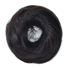 Load image into Gallery viewer, Estelle Real hair donut ball head wig hair bag wig ring real hair ring hair fluffy curly lady ball head hair twister
