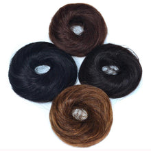 Load image into Gallery viewer, Estelle Real hair donut ball head wig hair bag wig ring real hair ring hair fluffy curly lady ball head hair twister
