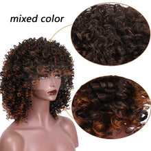 Load image into Gallery viewer, Estelle European and American wig female African small curly explosive head long curly hair head cover chemical fiber high temperature silk wig Afro wigs
