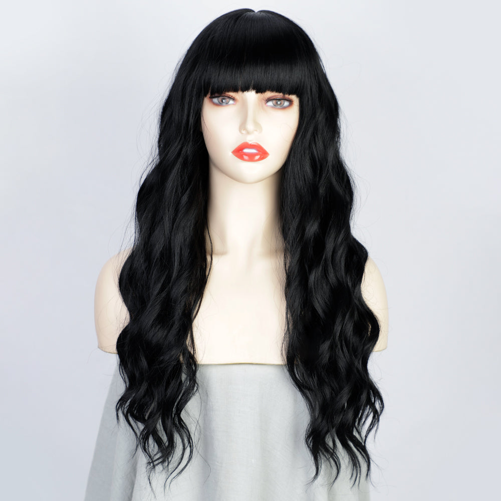 Estelle European and American Wigs Chemical Fiber High Temperature Silk Long Curly Hair Water Ripple Ladies Headgear Wigs