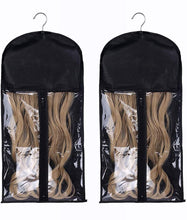 Load image into Gallery viewer, Estelle 2 Pieces Of Hair Extension Portable Wig Storage Bag Carrying Case Suitable For Store style Hair with Hook حقيبة تخزين شعر مستعار محمولة من قطعتين من Estelle مناسبة لتصفيف الشعر مع خطاف
