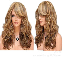 Load image into Gallery viewer, Estelle Fiber Heat Resistant Wig, Nature looking ,Curl, Bodywave, Straight, long, Short, Black, Brown, for Cosplay Daily Party Use Synthetic Hair Replacement Wig For Fashion Women (Blonde Big)
