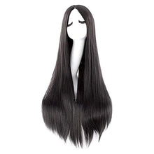 Load image into Gallery viewer, Estelle Fiber Heat Resistant Wig, Nature looking ,Curl, Bodywave, Straight, long, Short, Black, Brown, for Cosplay Daily Party Use Synthetic Hair Replacement Wig For Fashion Women (Black Straight No Fringe)
