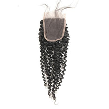 Load image into Gallery viewer, Hand Made Kinky Curly Human Hair  Lace  Closure 4*4-يدوية الصنع غريب مجعد الإنسان الرباط إغلاق 4 * 4
