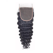 Load image into Gallery viewer, Hand Made Deep Wave  Human Hair  Lace  Closure 4*4-يدوية عميقة موجة شعر بشري إغلاق الدانتيل 4 * 4
