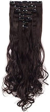 Load image into Gallery viewer, Estelle 7 Pcs 16 Clips 24 Inch Thick Curly Straight Full Head Clip in on Double Weft Hair Extensions
